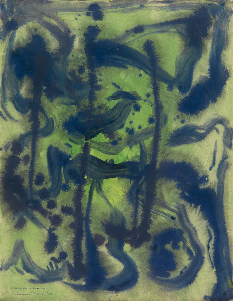 BEAUFORD DELANEY (1901 - 1979) Untitled (Abstraction in Green and Blue).